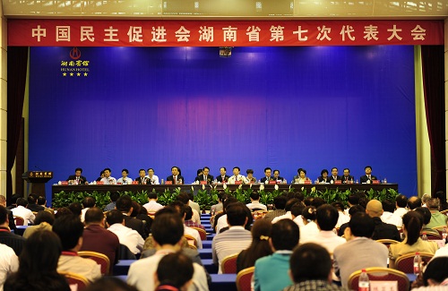 王佐书出席民进湖南省第七次代表大会