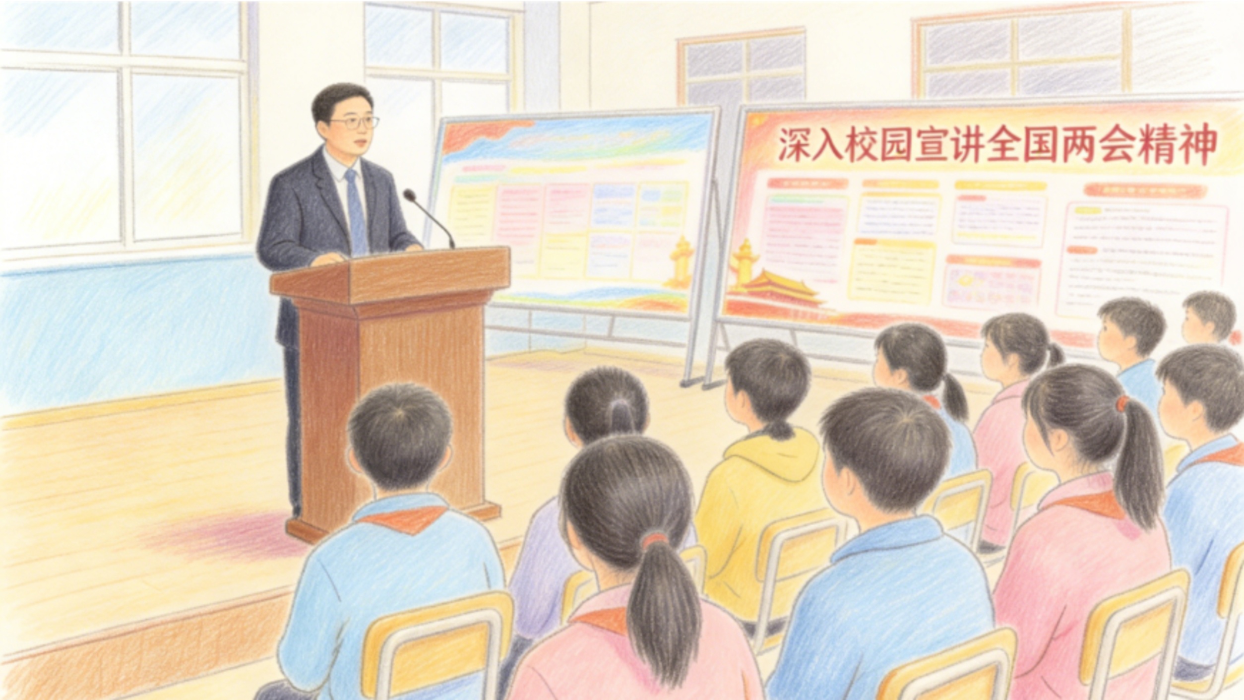 民进代表委员深入校园宣讲全国两会精神