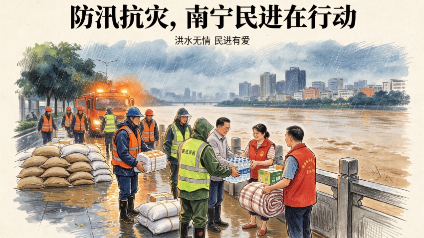 防汛抗灾，南宁民进在行动