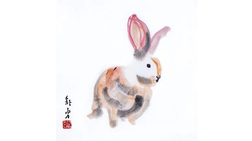 舒勇《水墨兔生肖图》探索中国式文化新表达