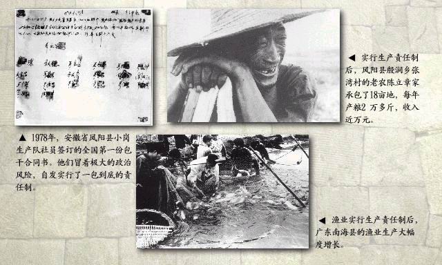 农村改革实行联产承包制,包产到户