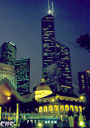 香港中环夜景