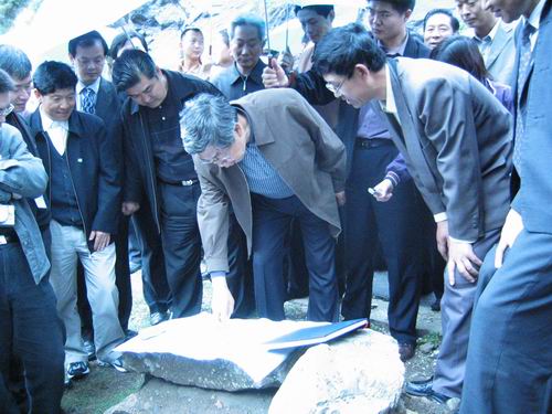 许嘉璐主席实地观看怒江中下游水电规划图